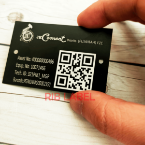 Black Anodized Aluminum QR code – Barcode – Serial Number Tags (Anodized Aluminum Labels)